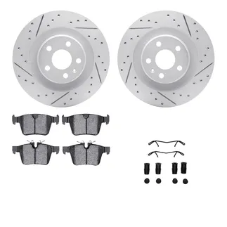 R1 Concepts WBUH1-27151 Brake Rotors - Carbon Coated - D/S W/ Optimum Oe Pads & Hdw